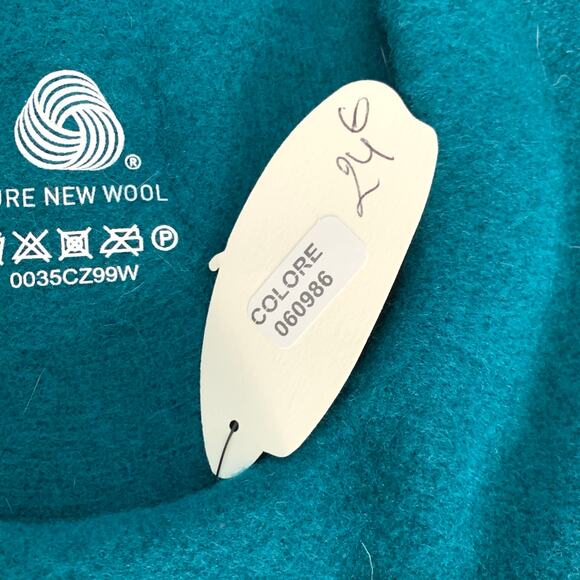 NWT Teal Wool Beret Made in Italy - Picture 6 of 6